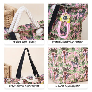 Zebra Tropical Big Girl Tote