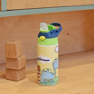 Insulated Steel Sipper Bottle (350ml) - Sunny Dino