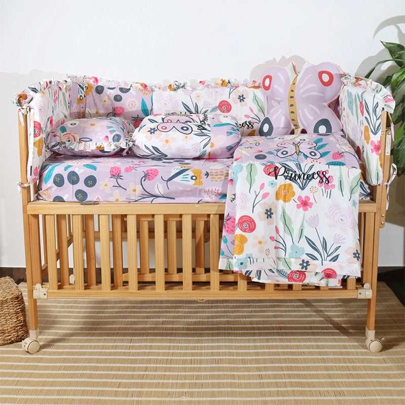 Lilac Garden Baby Bedding Items Rosada Baby