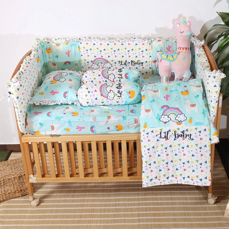 Blue Llama Baby Bedding Items