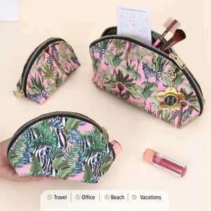Zebra Tropical Nested Pouch Set