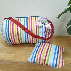 Foldable Duffle Bag - Colorful Stripes