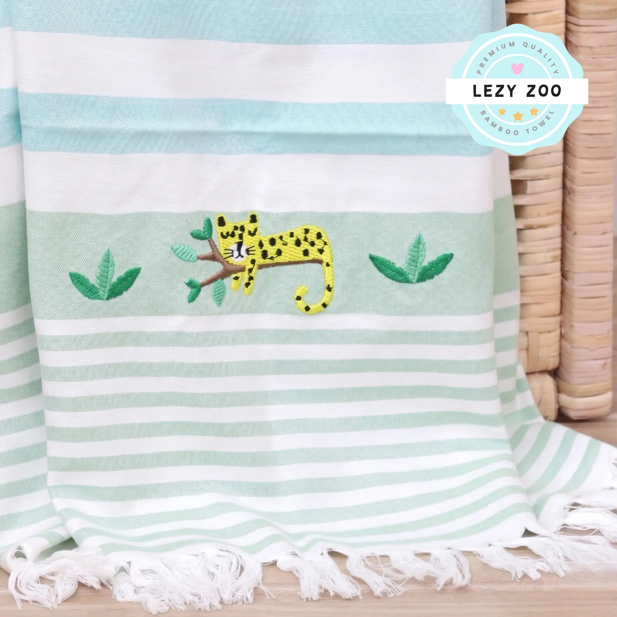 Lazy Zoo Bamboo Towel