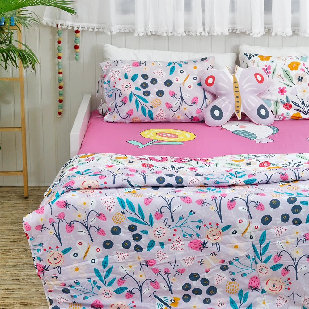 Lilac Garden Bedsheet Set