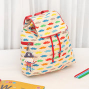 Canvas Colorful Mustache Rucksack Bag