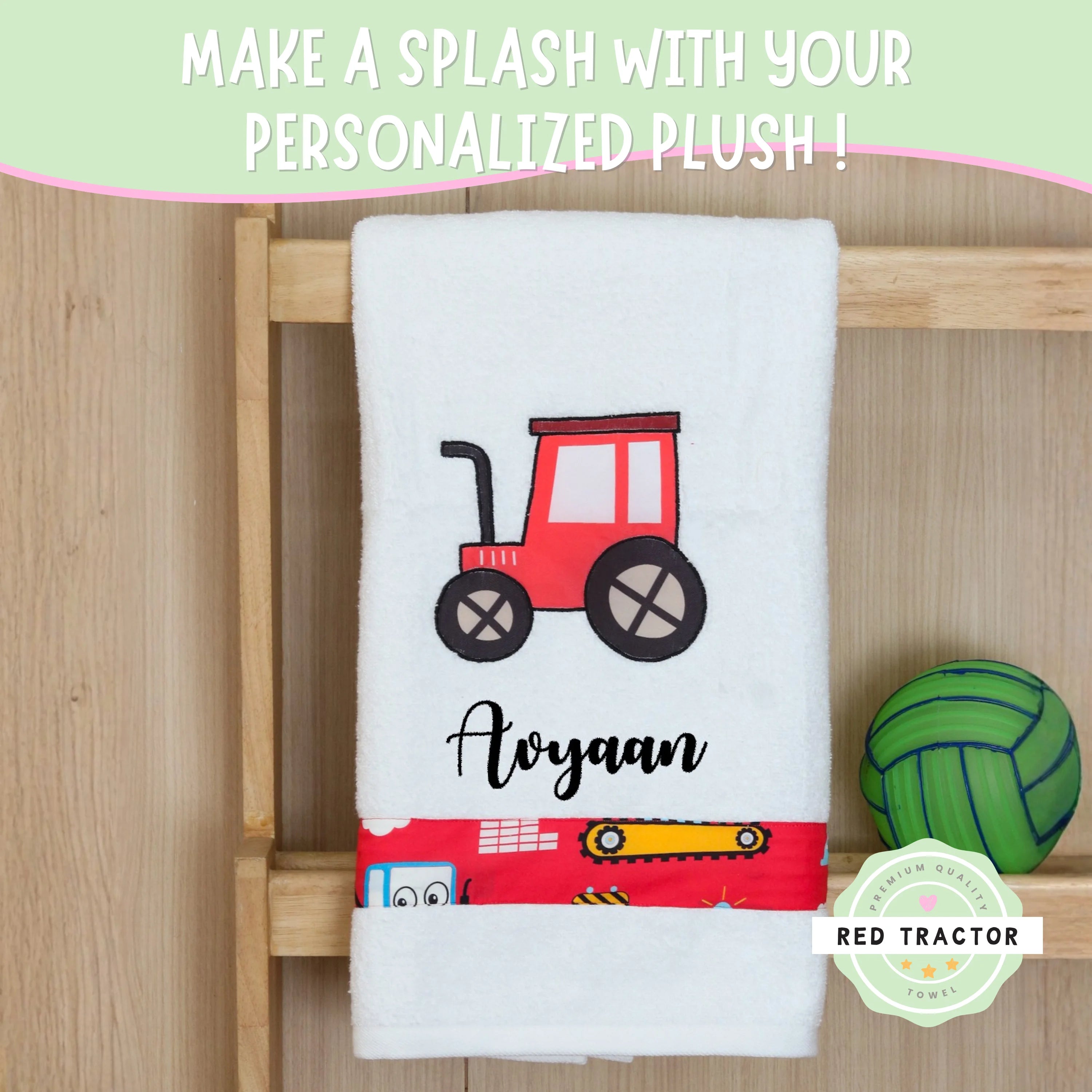 Red Tractor Towel