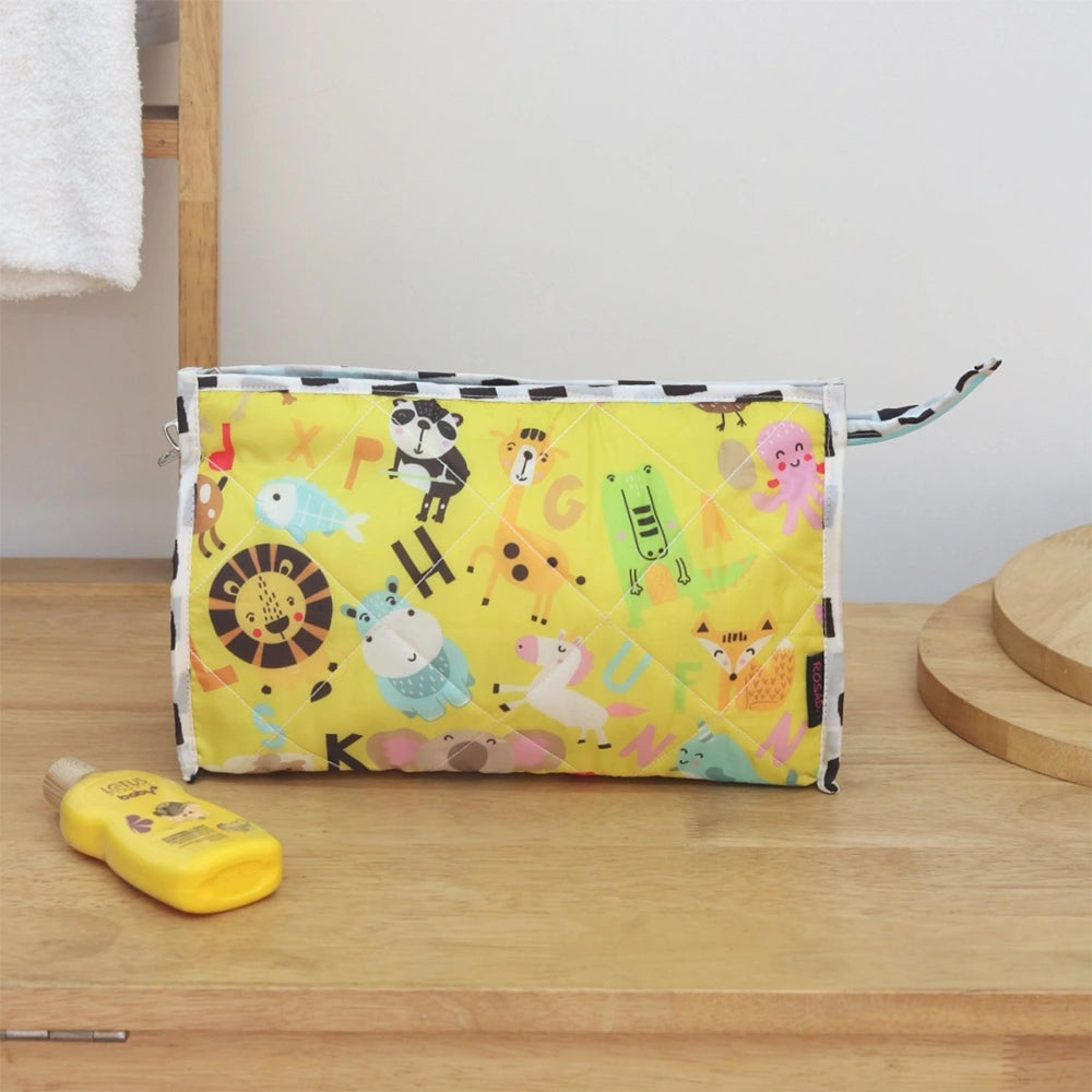 3-Zip Toiletries Kit - Yellow Alphabet