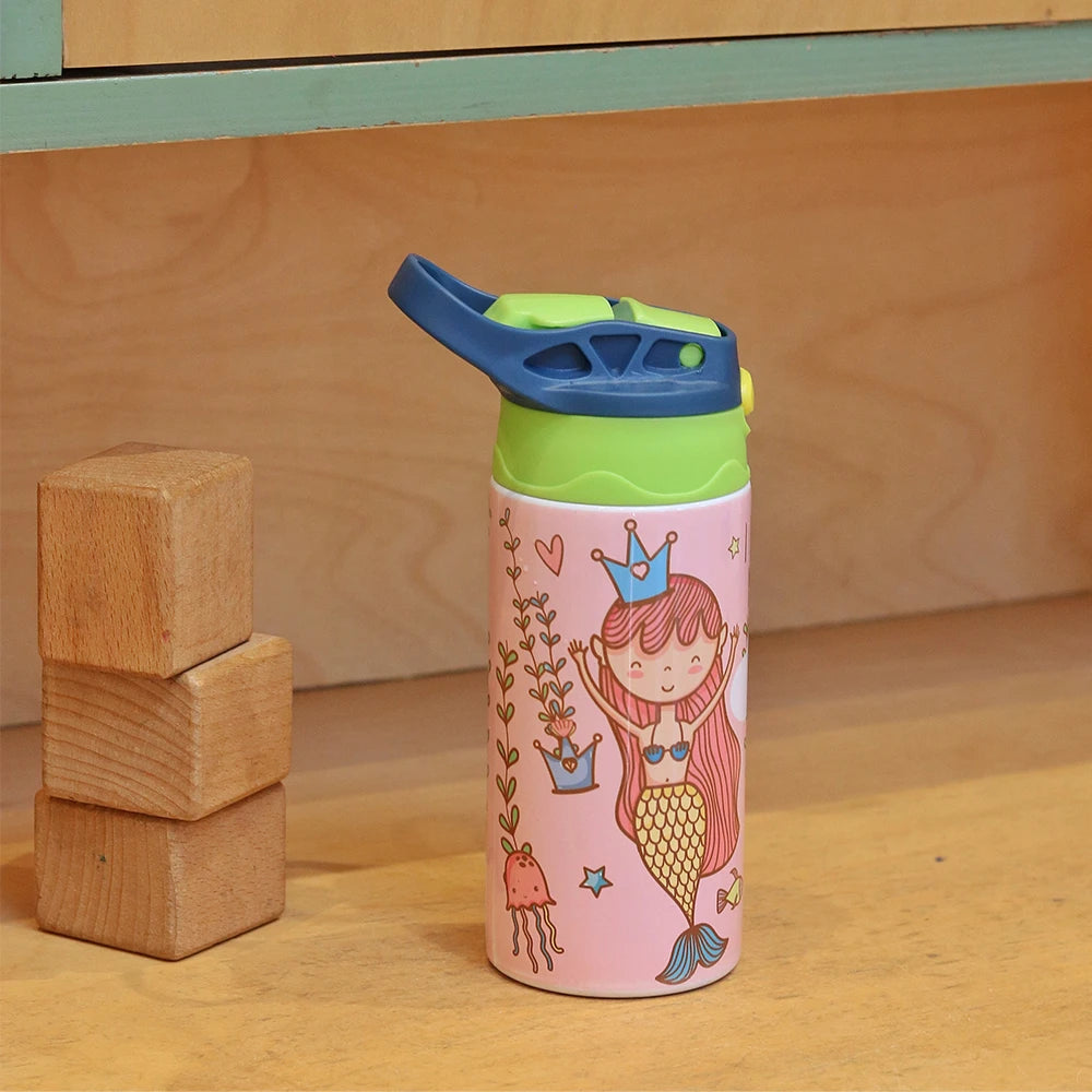 Insulated Steel Sipper Bottle (350ml) - Mermaid Magic
