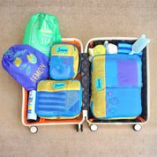 Positano Blue 5 Piece Packing Cube Set