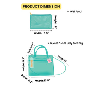 Deep Sea Dive Double Pocket Jelly Tote Bag & Wet Pouch