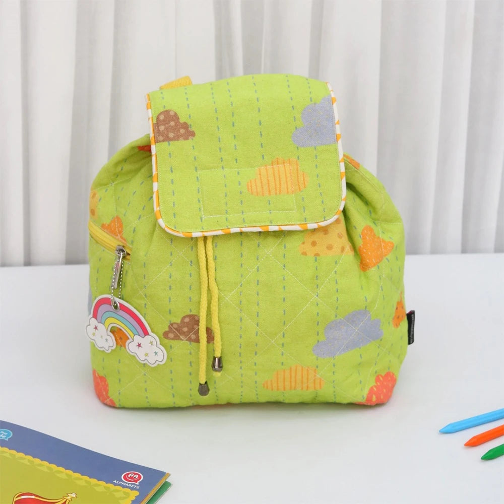 Canvas Green Clouds Rucksack Bag