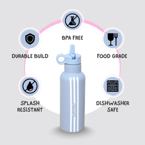 Grey Sports Sipper Bottle (500ml)