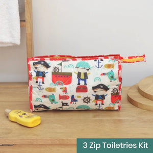 3-Zip Toiletries Kit - Pirate