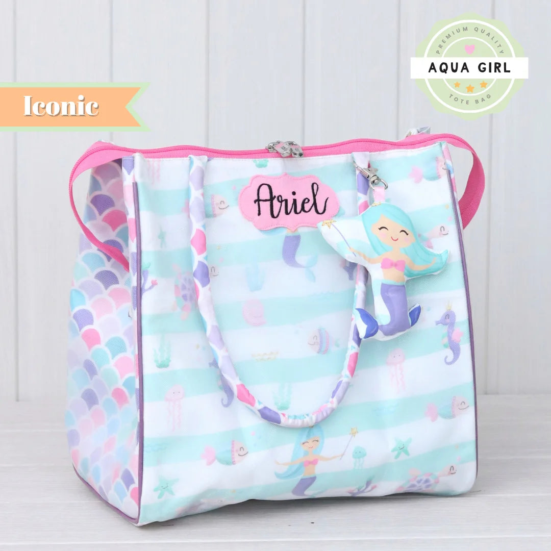 Aqua Girl Tote Bag