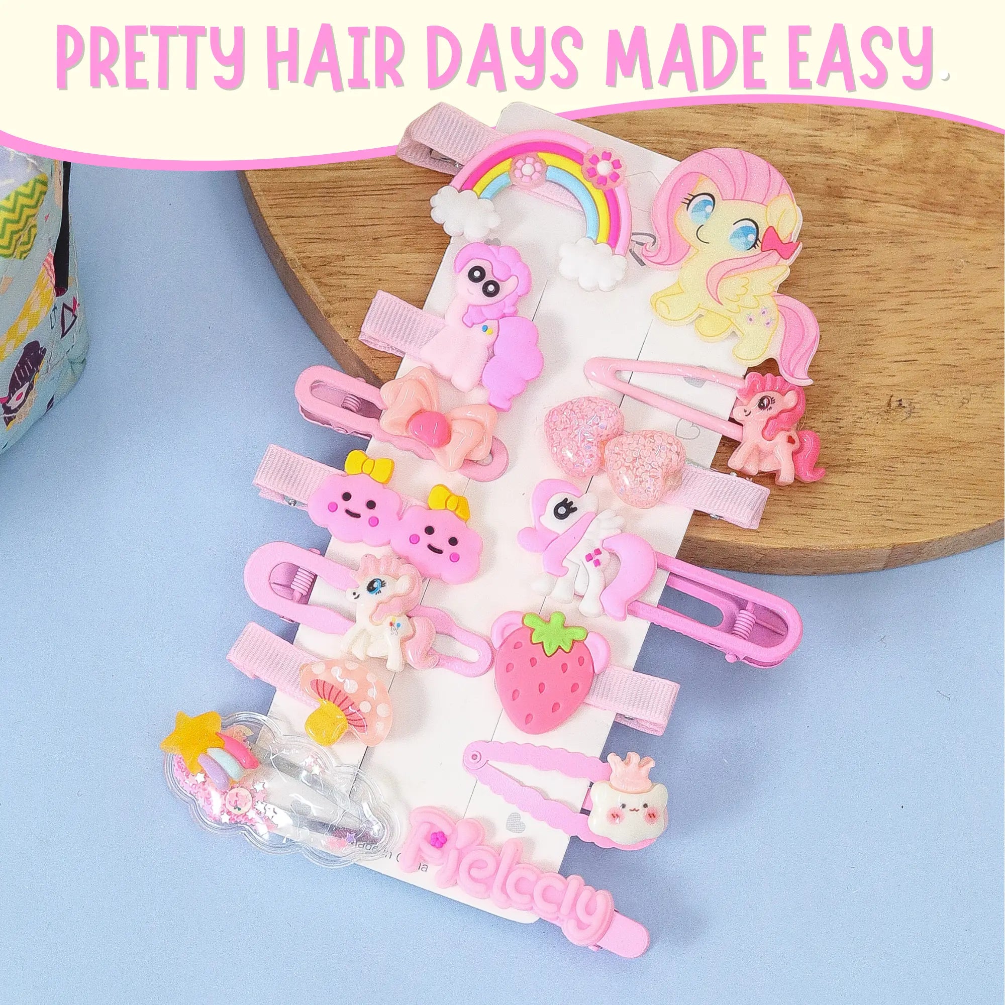 Unicorn Pink Hairclip Set