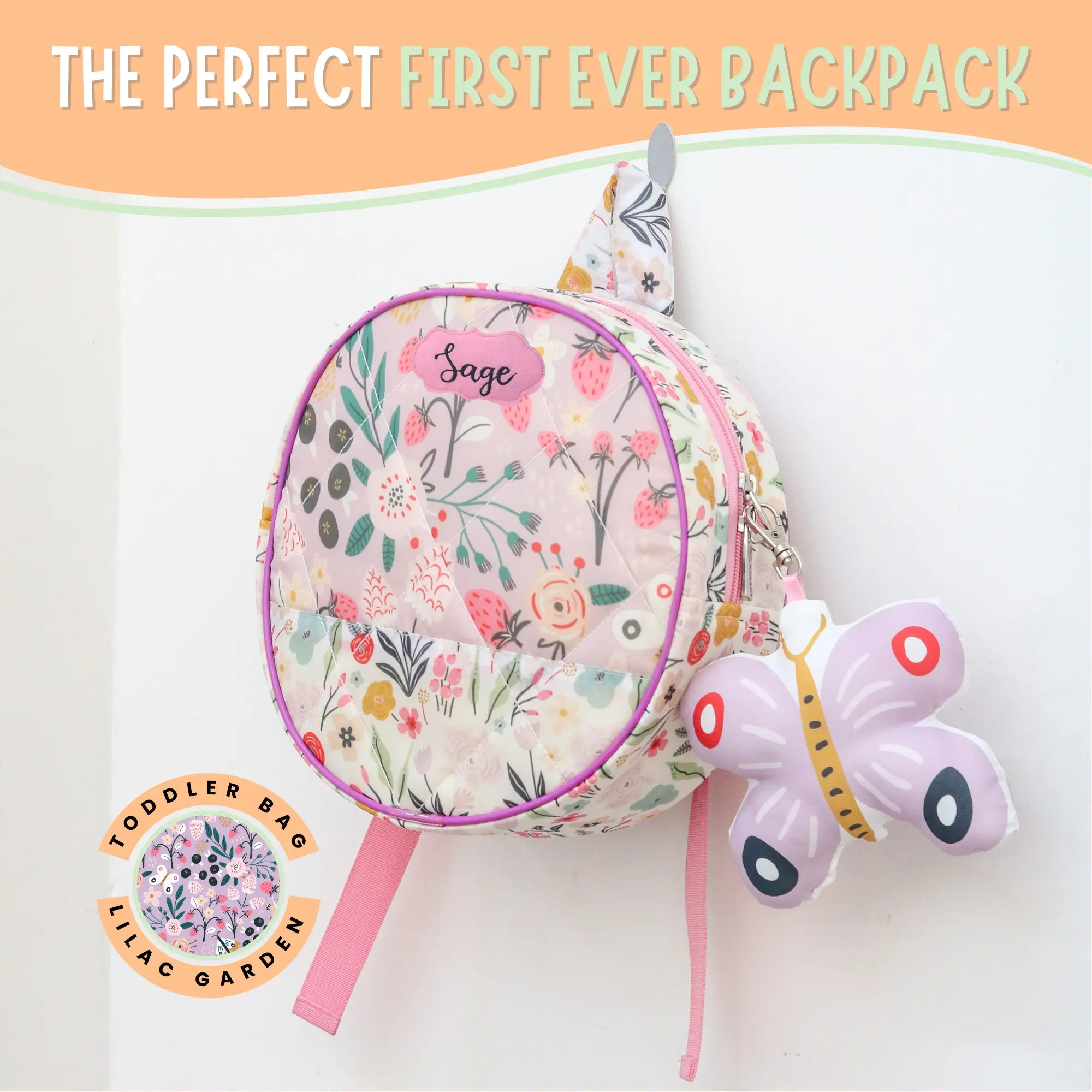 Lilac Garden Toddler Bag