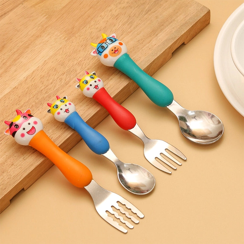 Premium Cow Spoon N Fork Set