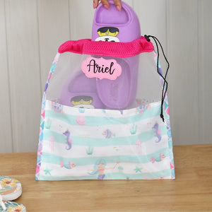 Shoe Pouch - Aqua Girl
