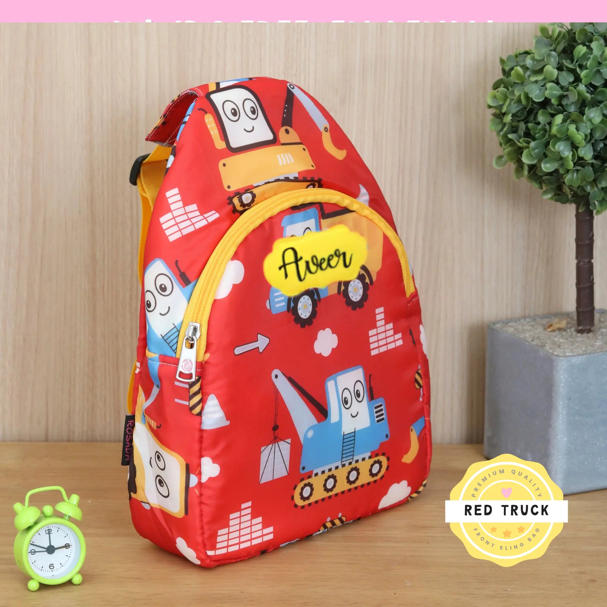 Red Truck Front Sling Bag