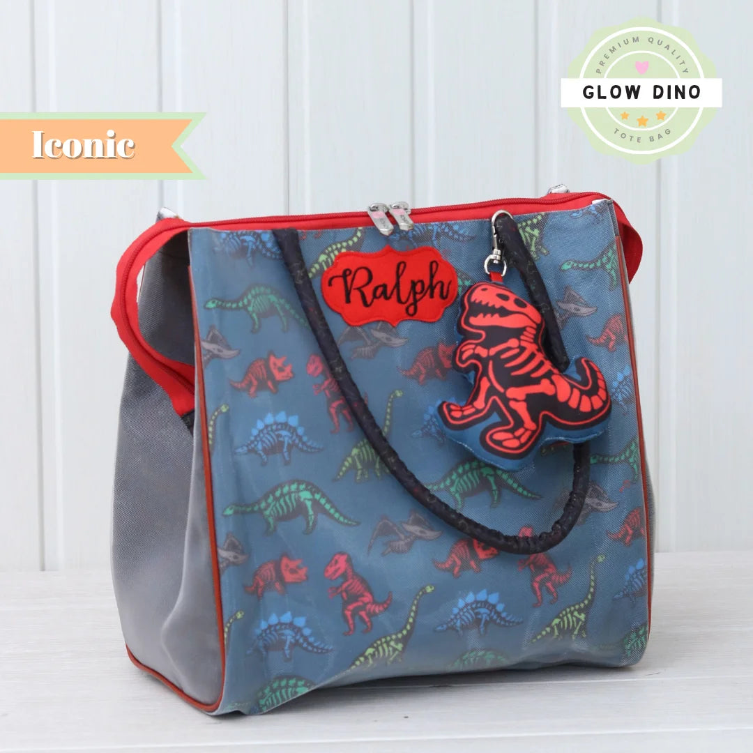 Glow Dino Tote Bag