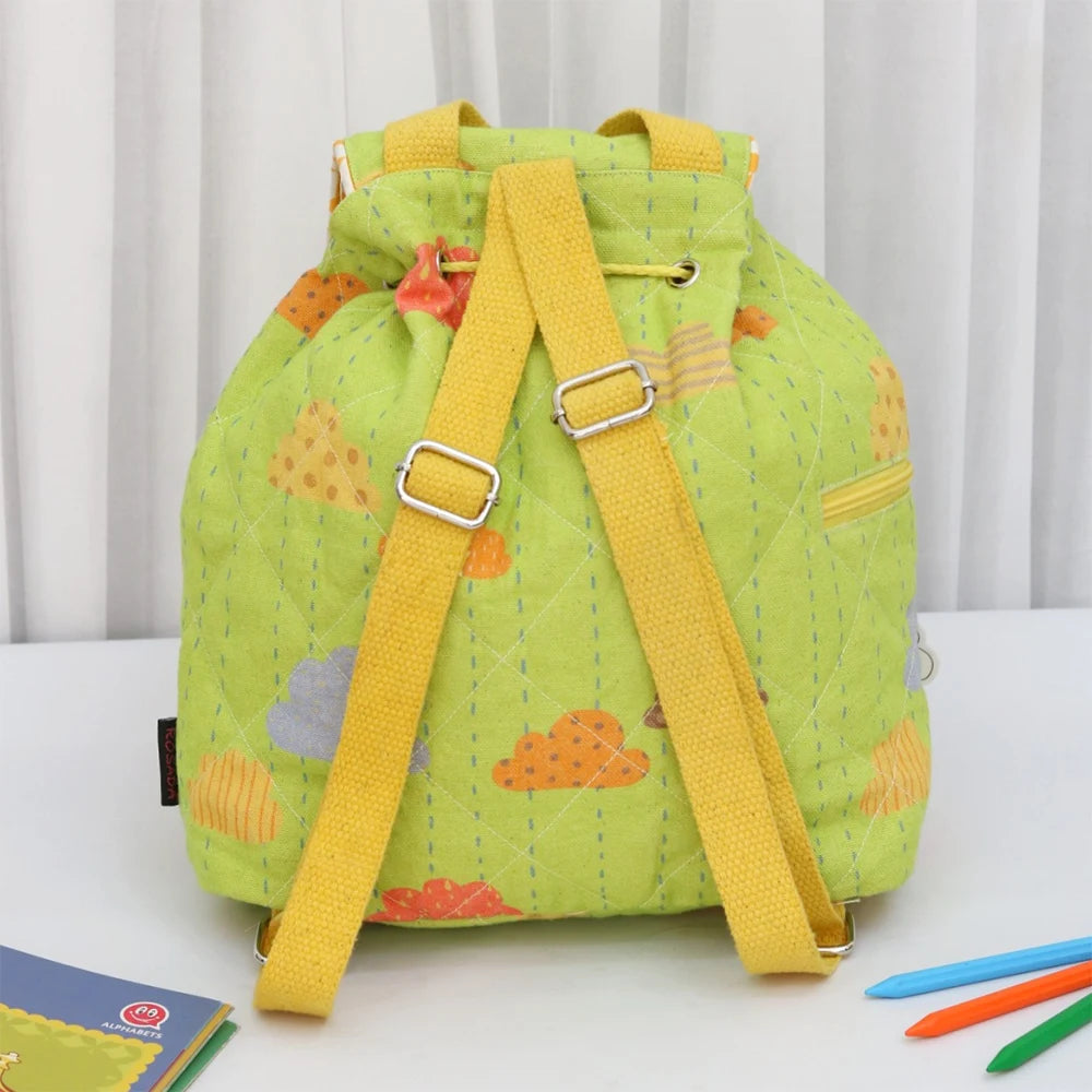 Canvas Green Clouds Rucksack Bag