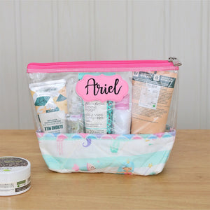 Clear Zip Kit - Aqua Girl