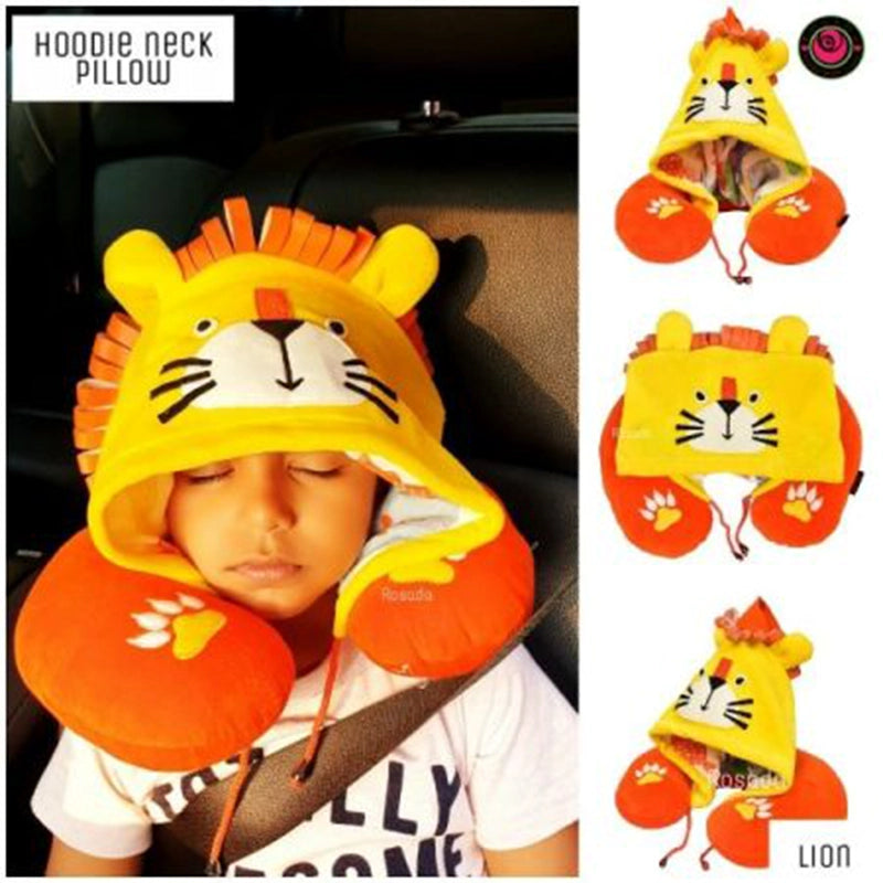 Lion Hooded Neck Pillow