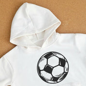Personalized Soccer Star White Hoodie