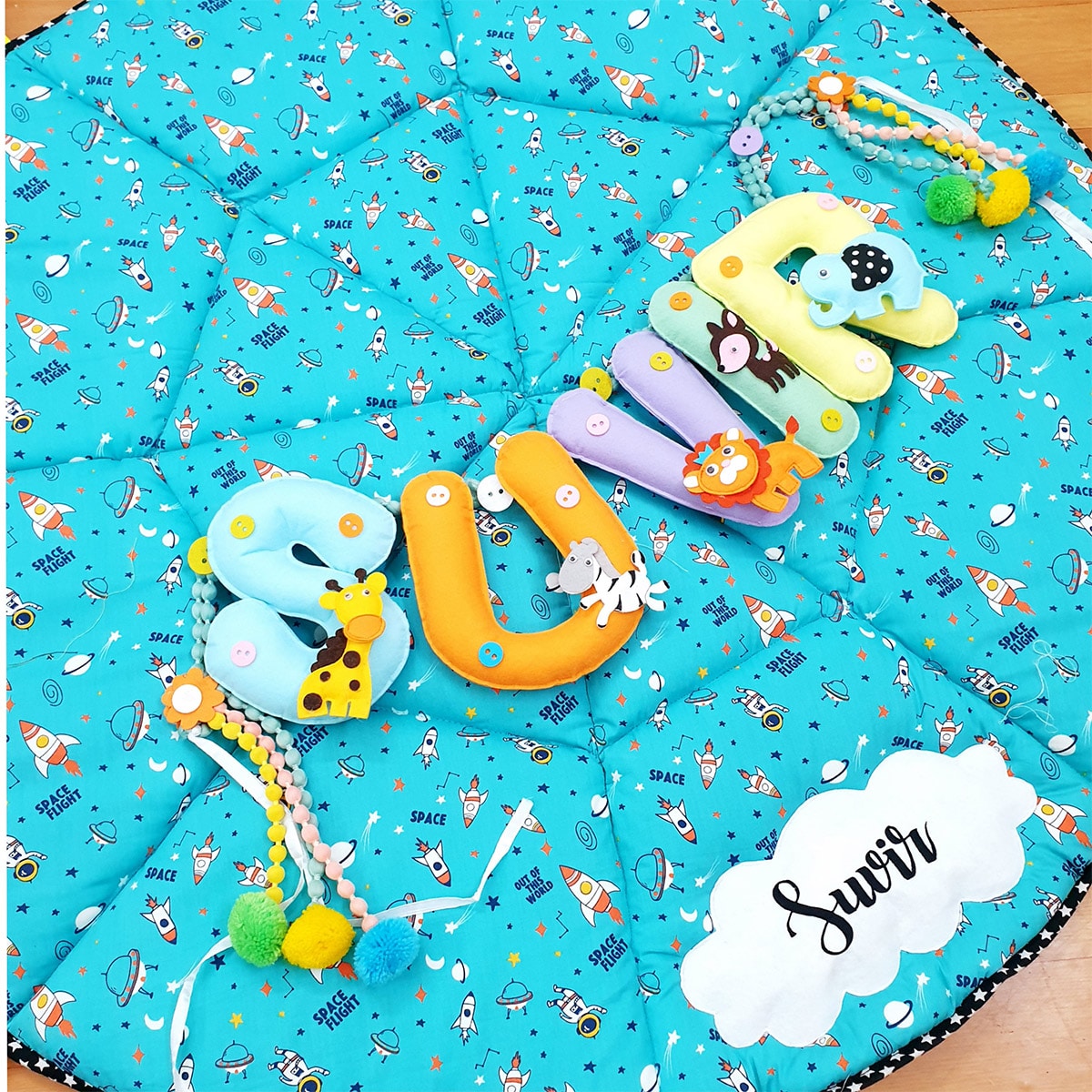 Space Flight Quilted Play Mat
