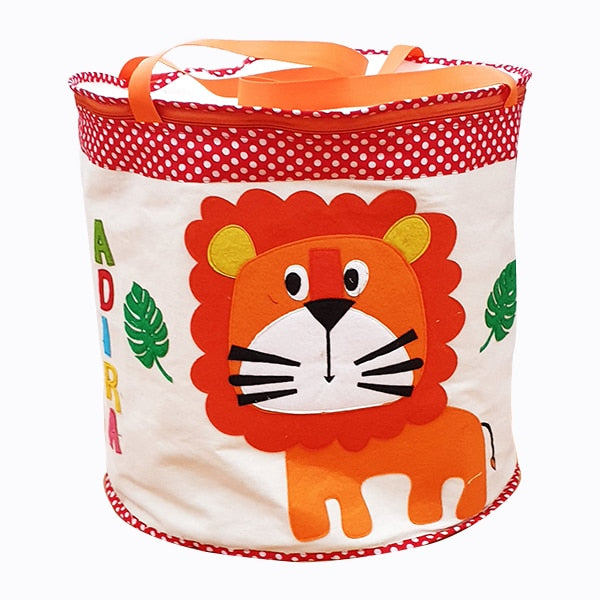 Big Lion Canvas Toy Basket