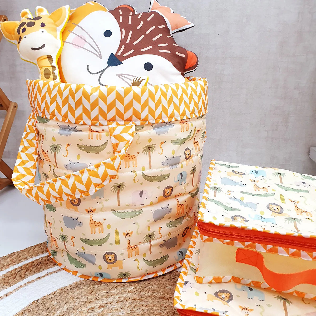 Animal Quilted Toy Basket