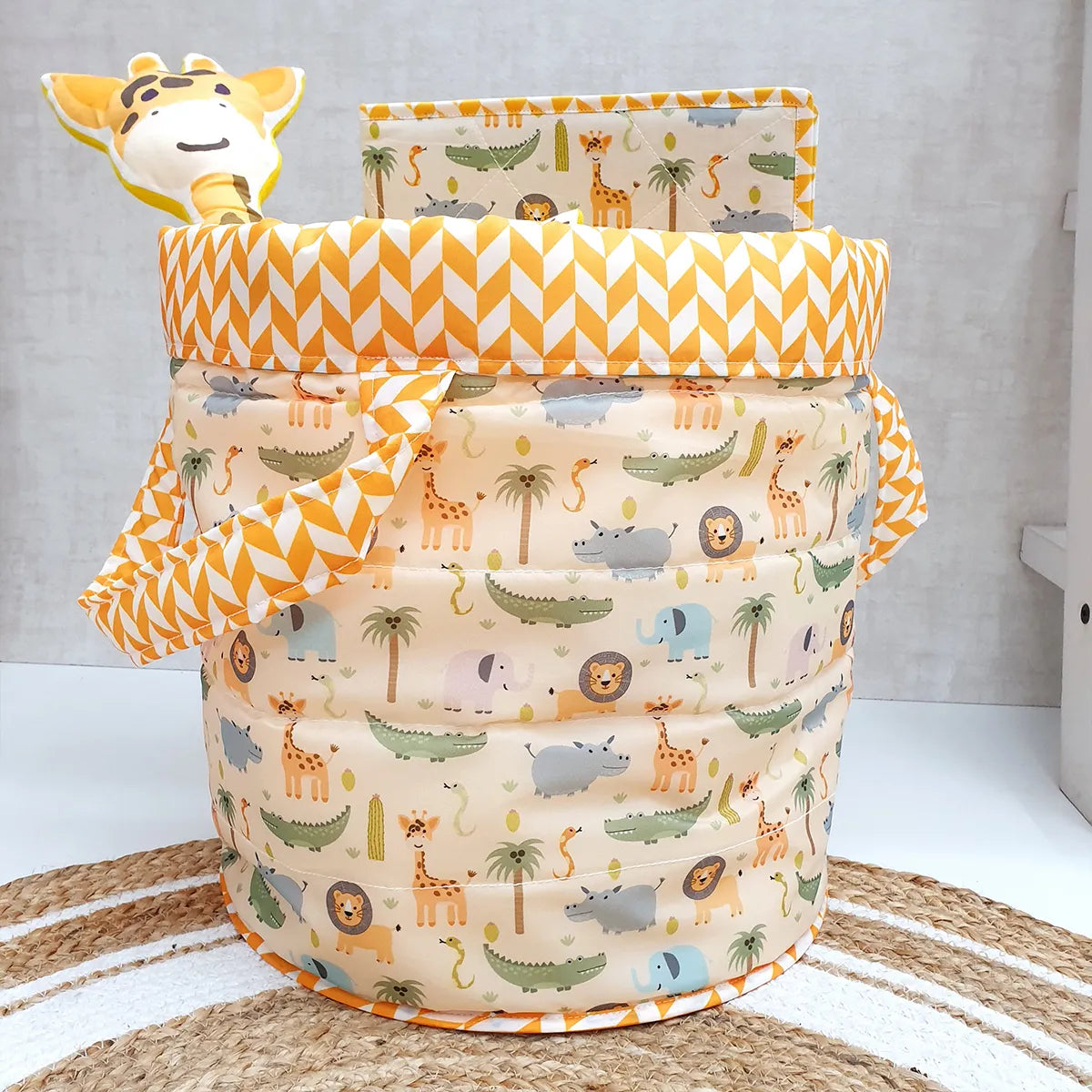 Animal Quilted Toy Basket