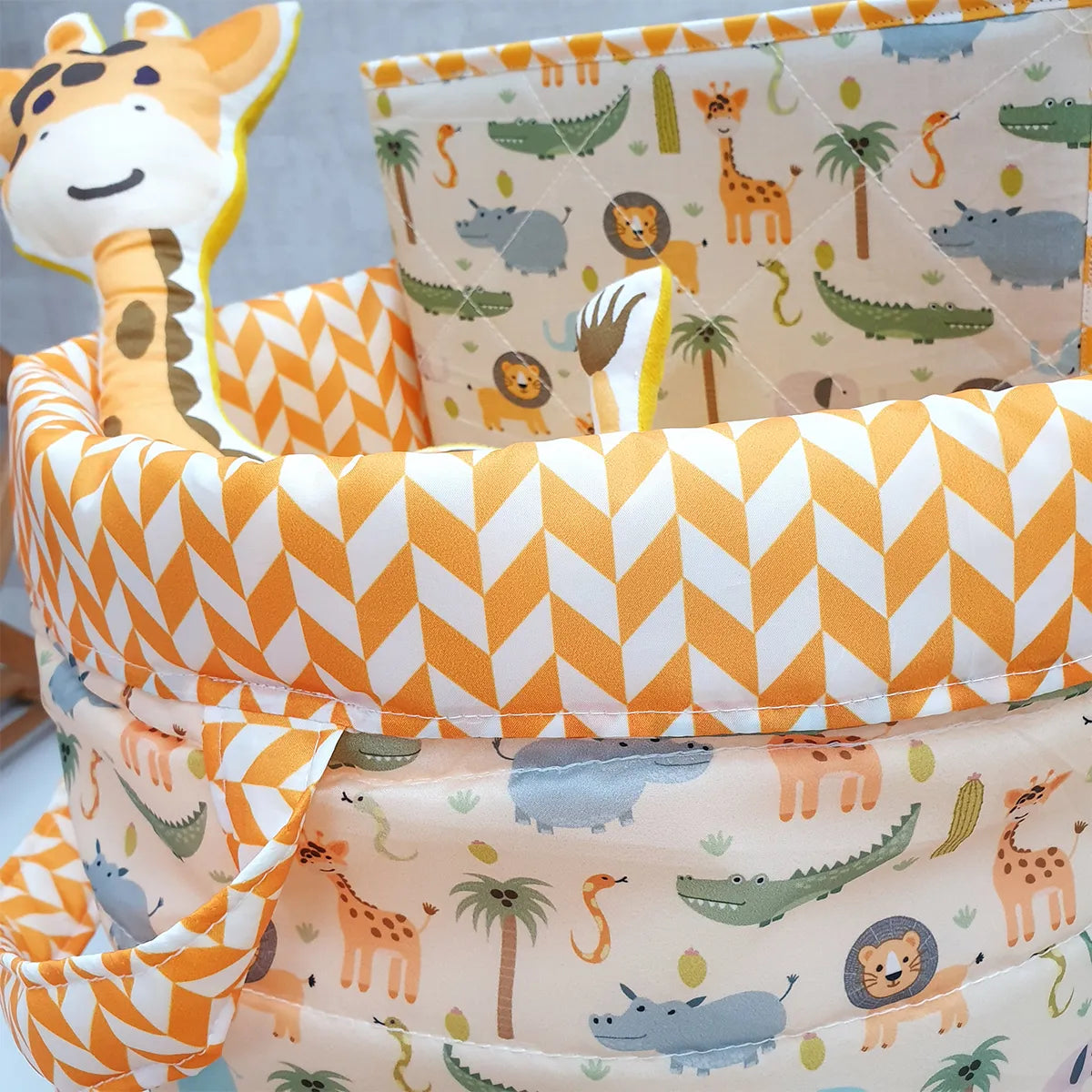 Animal Quilted Toy Basket