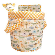 Animal Quilted Toy Basket