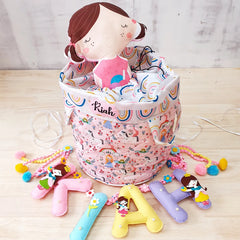 Princess Quilted Toy Basket