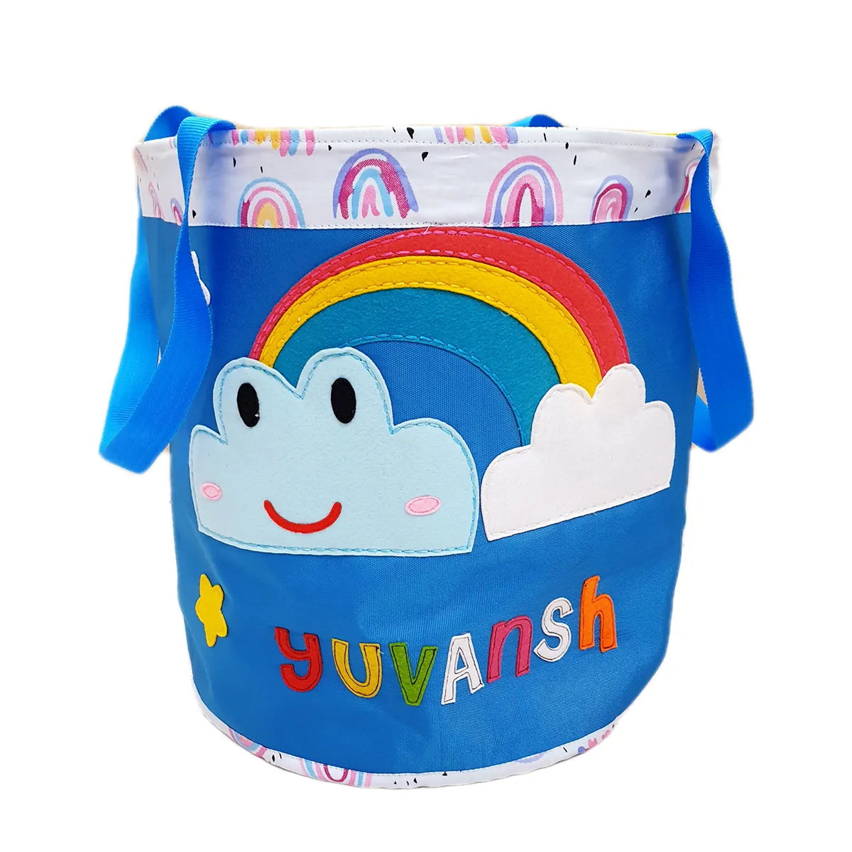 Rainbow Blue Toy Basket