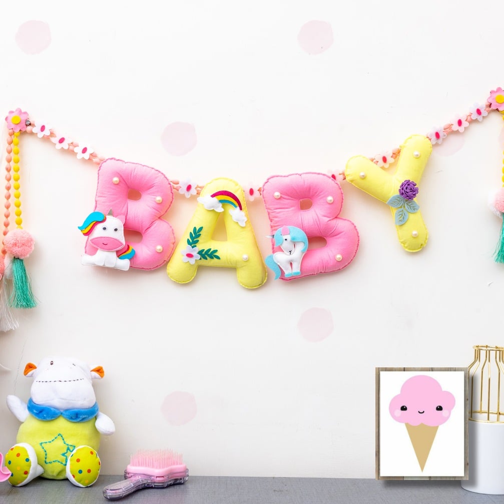 Pink Hue Name Bunting