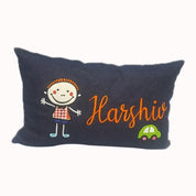 Kid Name Denim Cushion