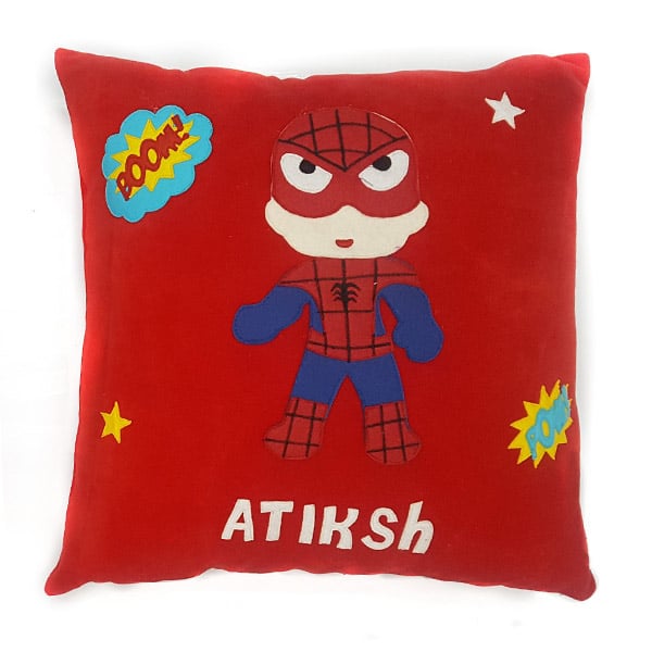 Spiderman Boy Red Cushion