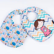 Blue Floral Set of 2 Bib