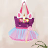 Purple Blue Unicorn Tutu Bag- Front View