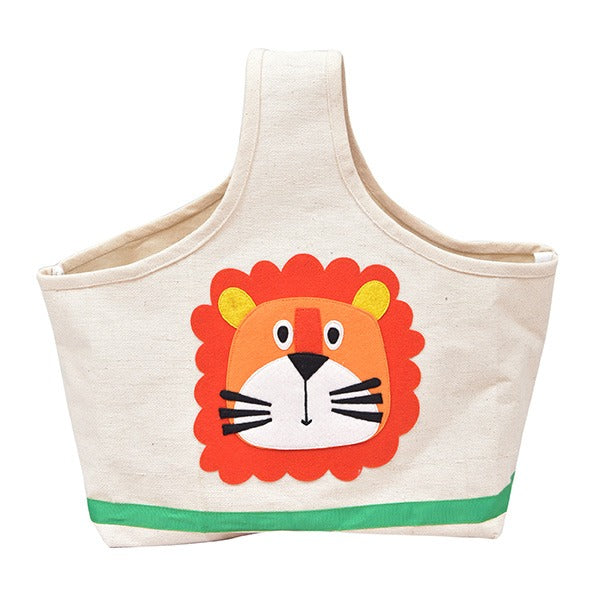 Lion Face Canvas Sundries Bag - Front View