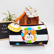 Black White Colourful Lion Duffle Bag