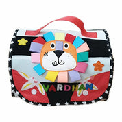 Black White Colourful Mane Lion Pouch Set Tote Bag - Front View