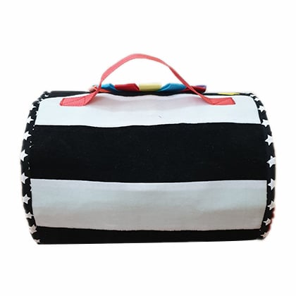 Black White Colourful Mane Lion Pouch Set Tote Bag - Back View