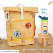 Yellow Roll Top Backpack