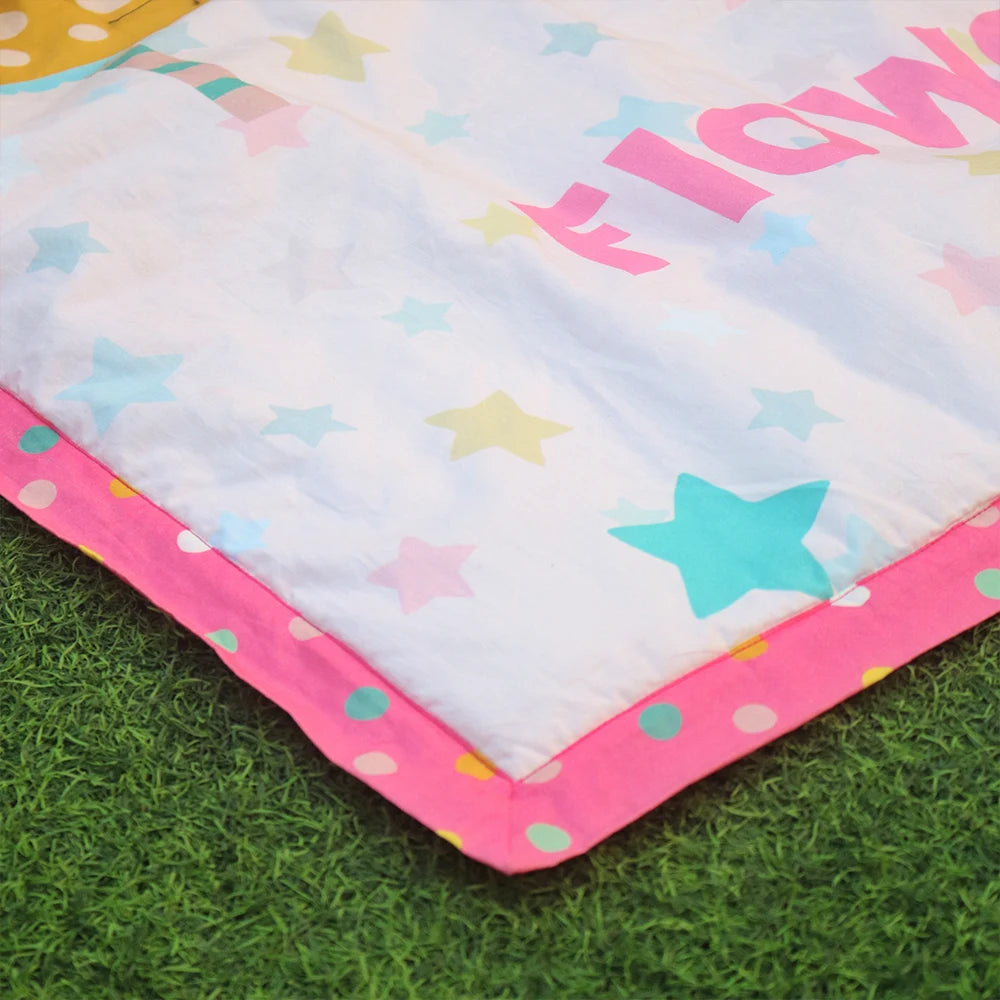 Pink Fairy Double Side Quilted Blanket (40x50)"