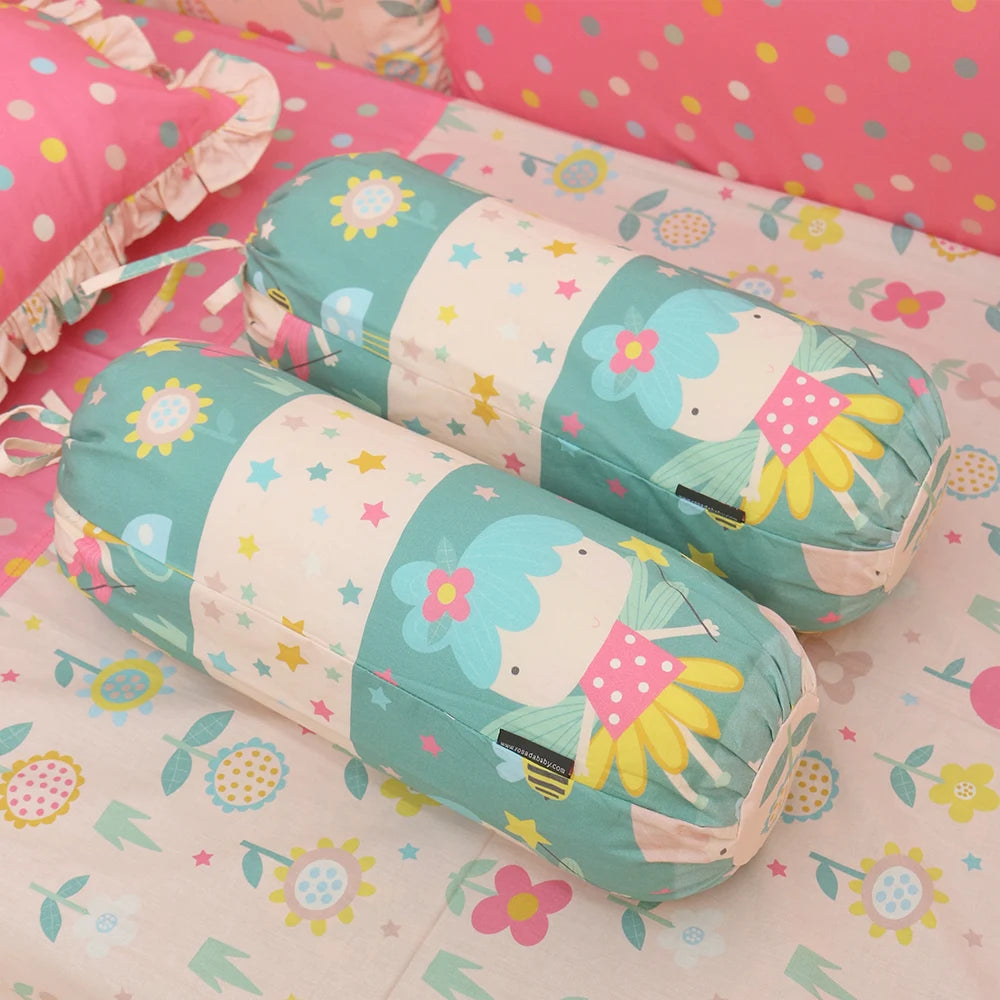 2 Bolster Covers (15x5)" - Pink Fairy