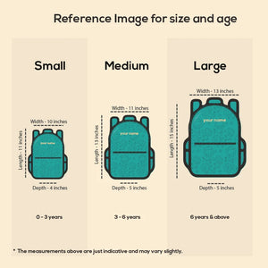 Princess Backpack - Product Size View