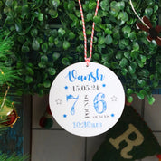 Birth Details Christmas Ornament